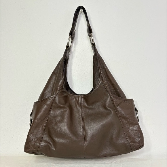 KENNETH COLE REACTION Vintage 90s Y2K Slouchy Leather Hobo Shoulder Bag Purse - Picture 7 of 16